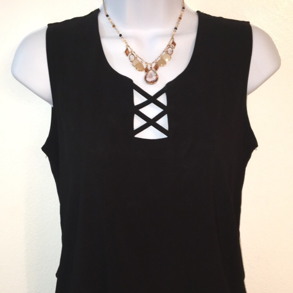 DIANA BELLE gorgeous-chic black top Women’s Sz S